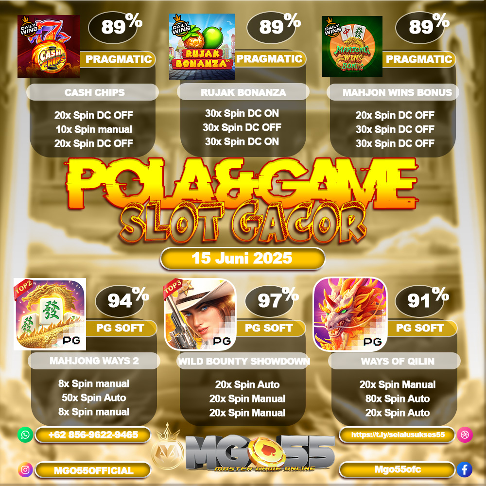 MGO55 – RTP POLA GACOR HARI INI MINGGU 15 JUNI 2025