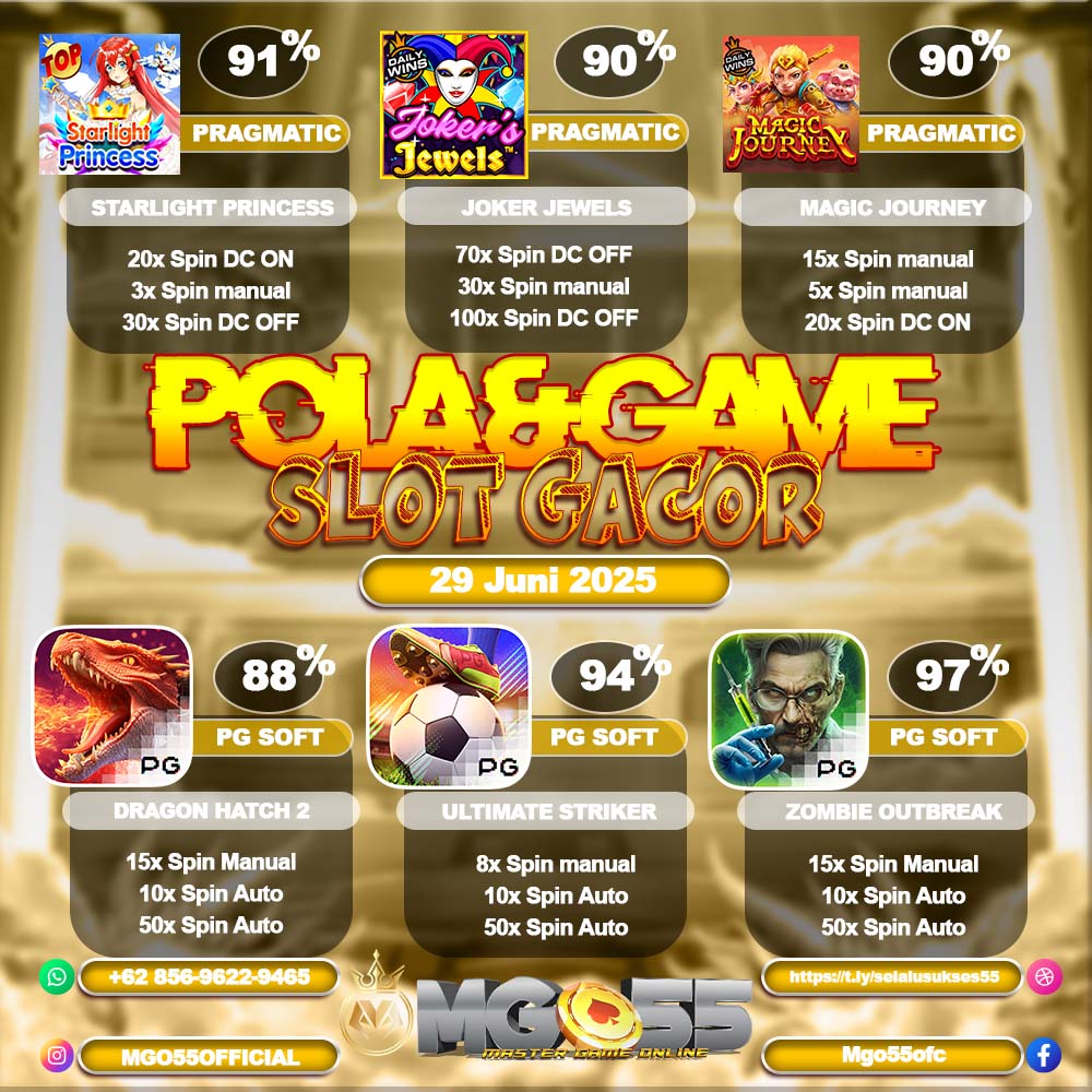 MGO55 – BOCORAN POLA SLOT GACOR HARI INI 29 JUNI 2025